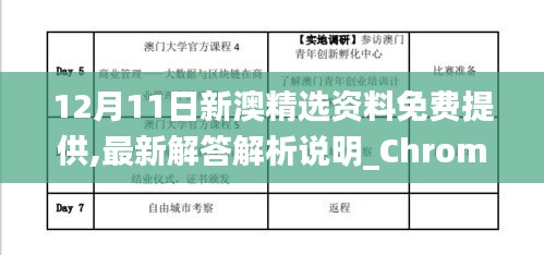 12月11日新澳精选资料免费提供,最新解答解析说明_Chromebook9.935