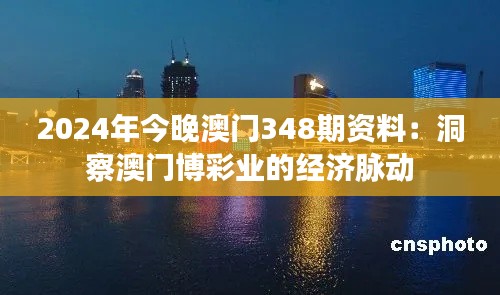 2024年今晚澳门348期资料：洞察澳门博彩业的经济脉动