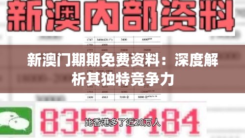 新澳门期期免费资料：深度解析其独特竞争力