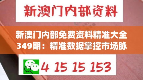 新澳门内部免费资料精准大全349期：精准数据掌控市场脉搏