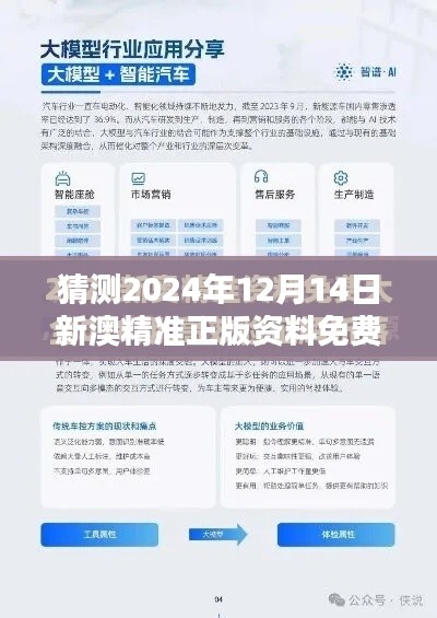 猜测2024年12月14日新澳精准正版资料免费：精准资讯的力量与影响