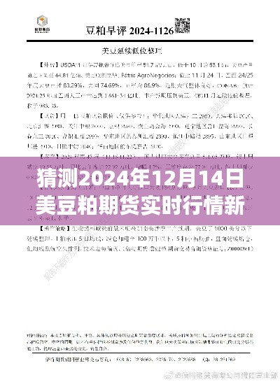 独家预测，揭秘2024年12月14日美豆粕期货行情新浪走势，洞悉市场风云变幻与实时行情分析