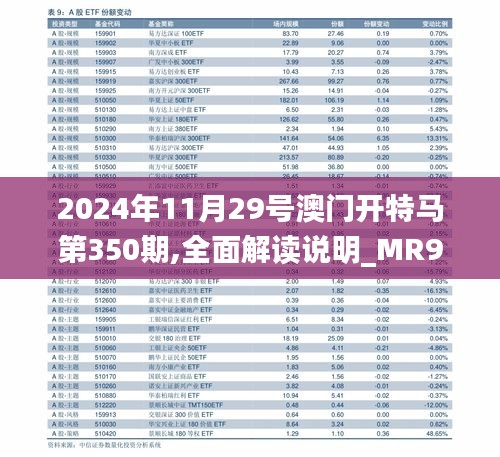 2024年11月29号澳门开特马第350期,全面解读说明_MR9.463