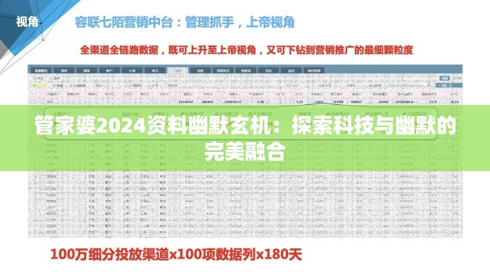 管家婆2024资料幽默玄机：探索科技与幽默的完美融合