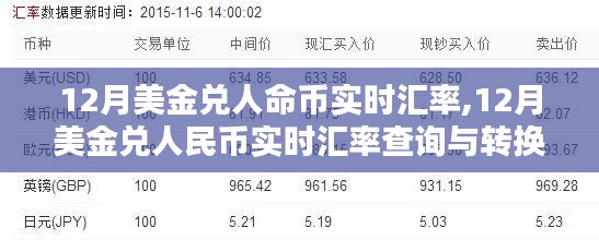 12月美金兑人民币实时汇率转换全攻略，初学者与进阶用户必备查询指南