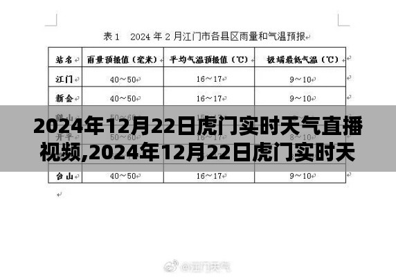 掌握天气动态，2024年12月22日虎门实时天气直播视频