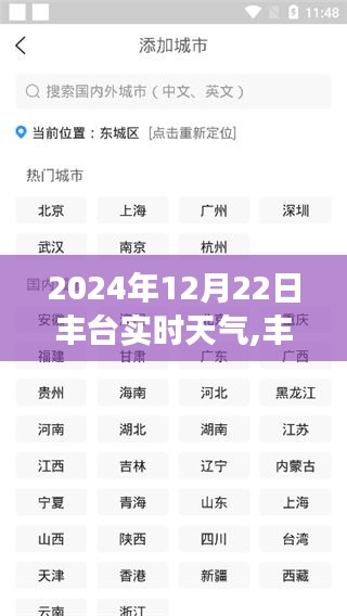 丰台实时天气预报，深度洞察2024年12月22日的天气状况