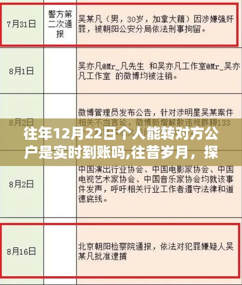 探寻十二月二十二日个人公户转账实时到账的历程