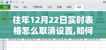 往年12月22日实时表格设置取消教程，初学者与进阶用户指南