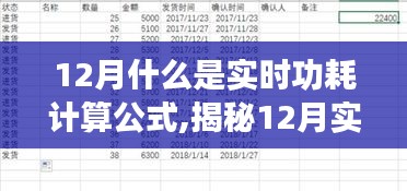 揭秘12月实时功耗计算公式，掌握节能秘籍，小红书精准计算指南