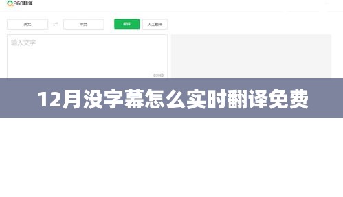 实时无字幕翻译工具推荐，免费享受实时翻译服务