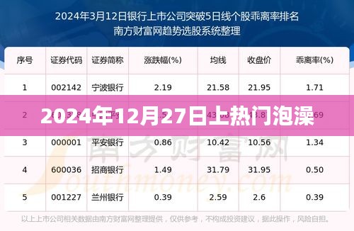 热门泡澡体验来袭，2024年12月27日尽享舒适沐浴时光