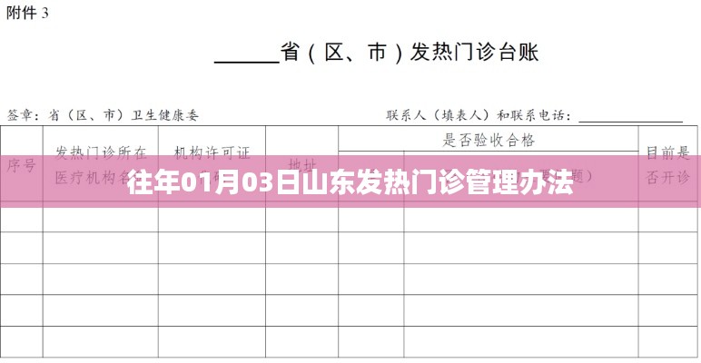 山东发热门诊管理办法发布日期揭秘