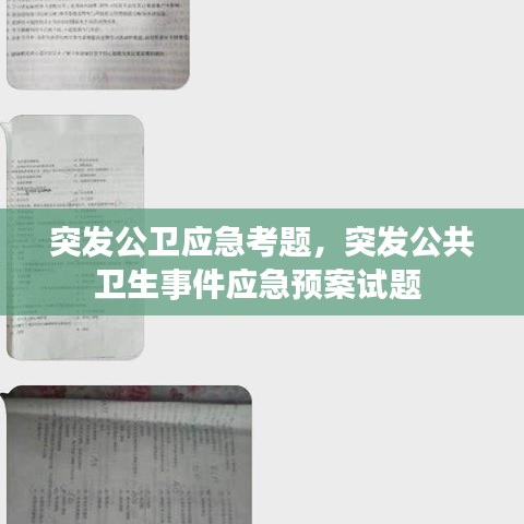 突发公卫应急考题，突发公共卫生事件应急预案试题 