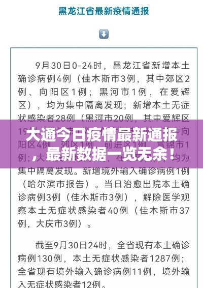 大通今日疫情最新通报，最新数据一览无余！