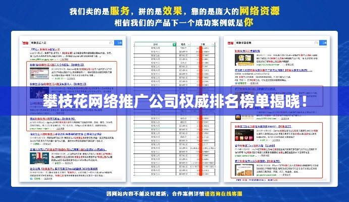 攀枝花网络推广公司权威排名榜单揭晓！