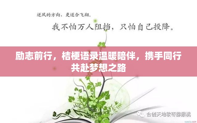 励志前行，桔梗语录温暖陪伴，携手同行共赴梦想之路