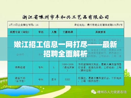 嫩江招工信息一网打尽——最新招聘全面解析