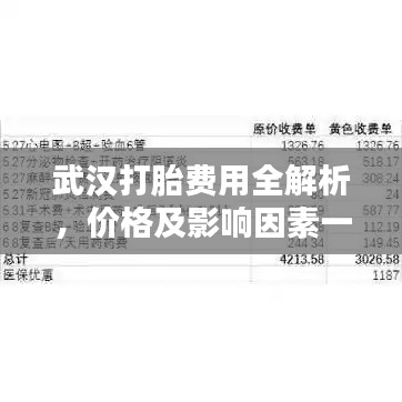 武汉打胎费用全解析，价格及影响因素一网打尽