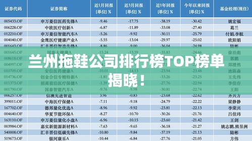 兰州拖鞋公司排行榜TOP榜单揭晓！