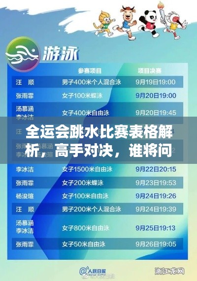 全运会跳水比赛表格解析，高手对决，谁将问鼎？