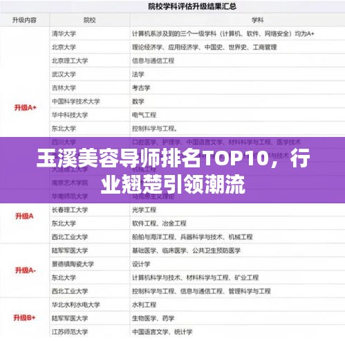 玉溪美容导师排名TOP10，行业翘楚引领潮流