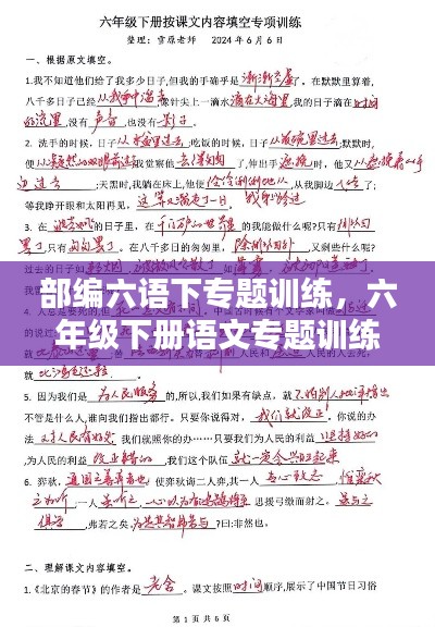 部编六语下专题训练，六年级下册语文专题训练 