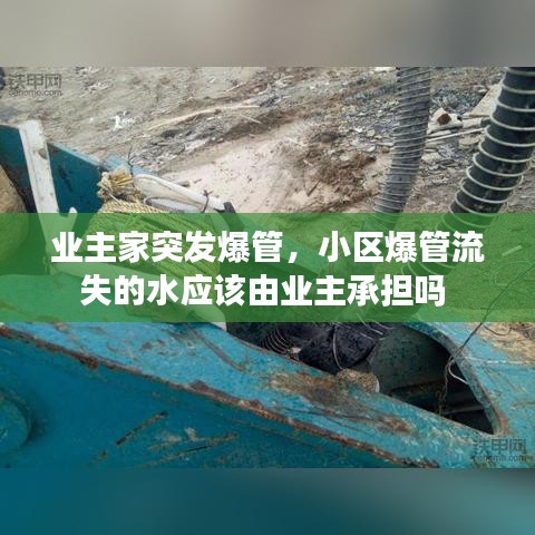 业主家突发爆管，小区爆管流失的水应该由业主承担吗 